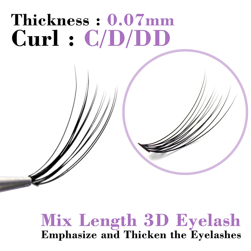 Kimcci C/D/DD Curl Mix długość – Eyelash Extension Russian recenzja i cena